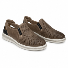PANTOFI PERFORATI BARBATI BIO FLEX 411 TAUPE