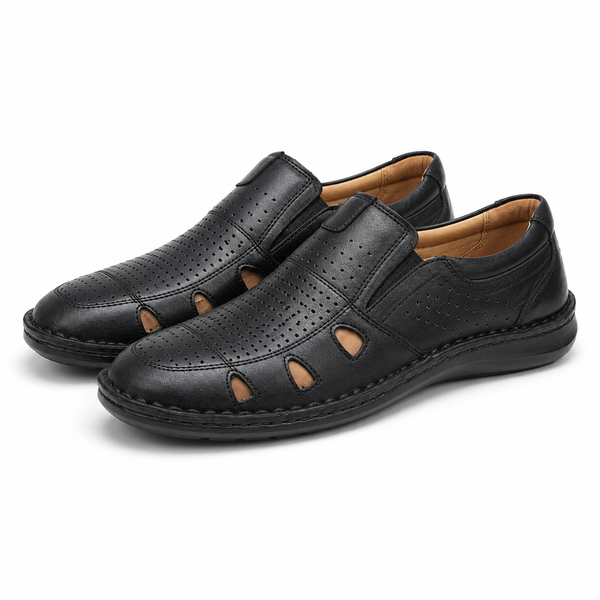 PANTOFI PERFORATI BARBATI GORETTI 9990-107 NEGRI