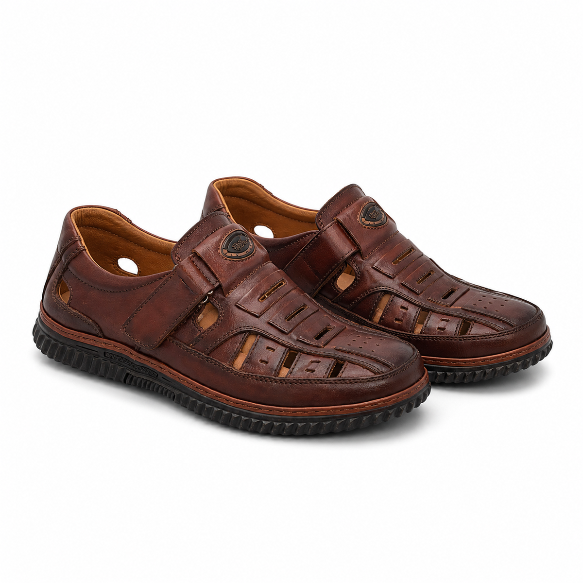 Pantofi Perforati Bărbați Otter 80008D 02-N Maro - Piele Naturală