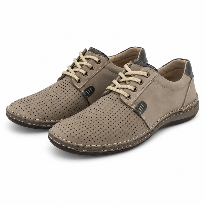 PANTOFI PERFORATI BARBATI OTTER 9551 14-2 BEJ