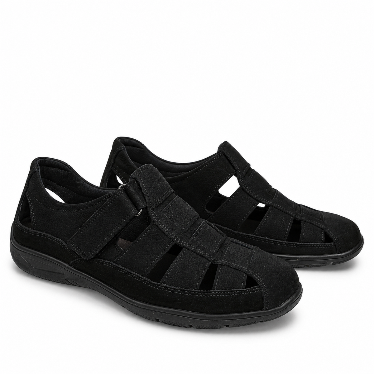 Pantofi Perforati Bărbați Otter OTA-18 01-2 Negru Nubuck - Piele Naturală Nubuck