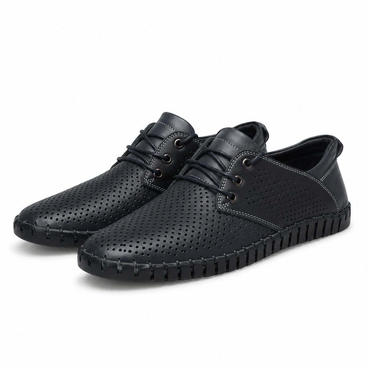PANTOFI PERFORATI CASUAL BARBATI DOGATI 106 BLEUMARIN