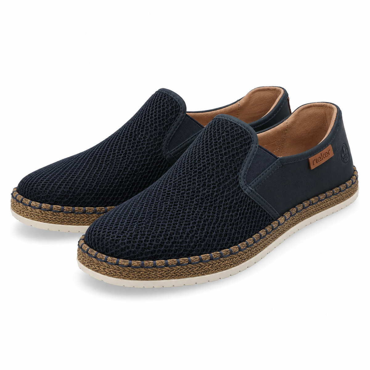 PANTOFI PERFORATI CASUAL BARBATI RIEKER B5265-14 BLEUMARIN