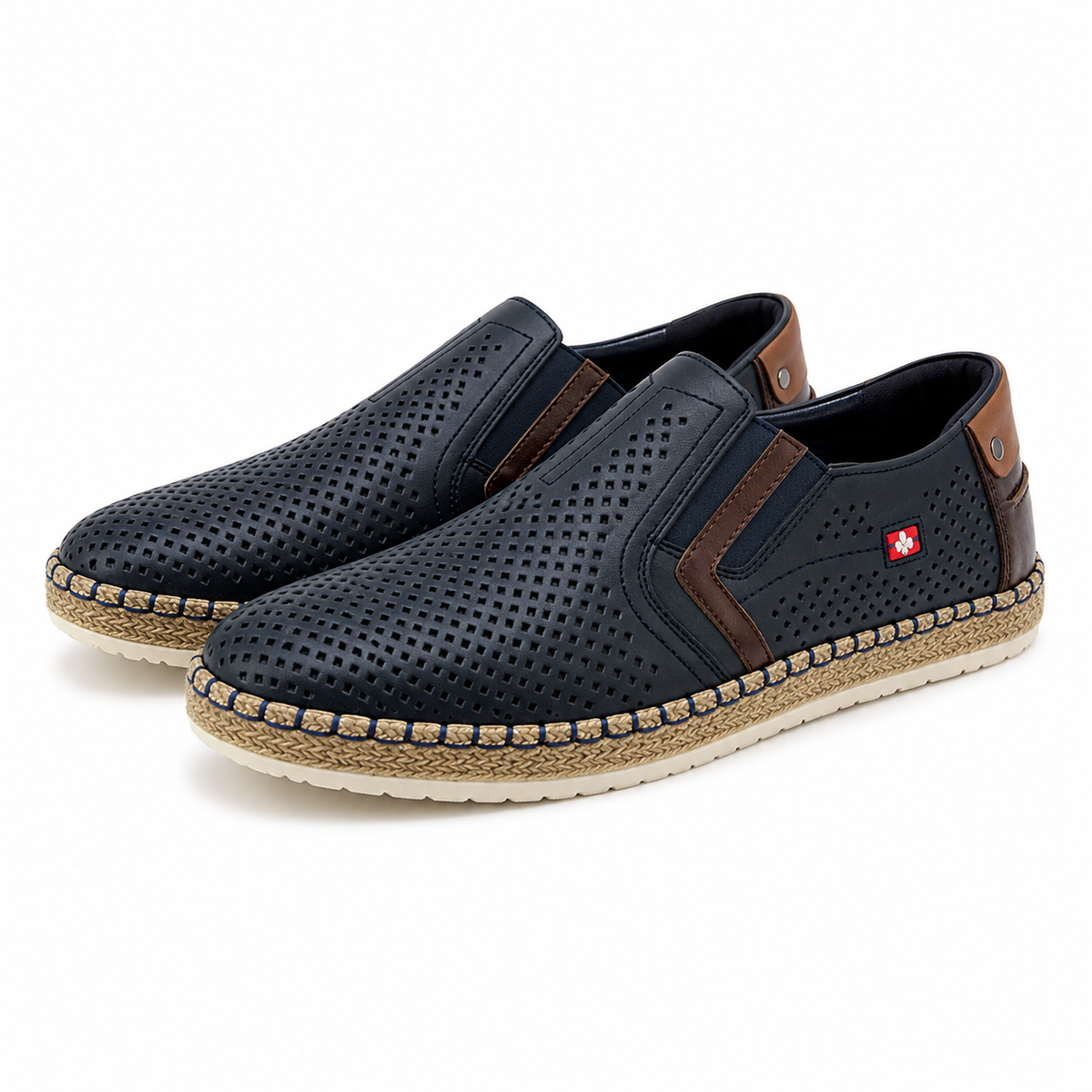 PANTOFI PERFORATI CASUAL BARBATI RIEKER B5297-14 BLEUMARIN