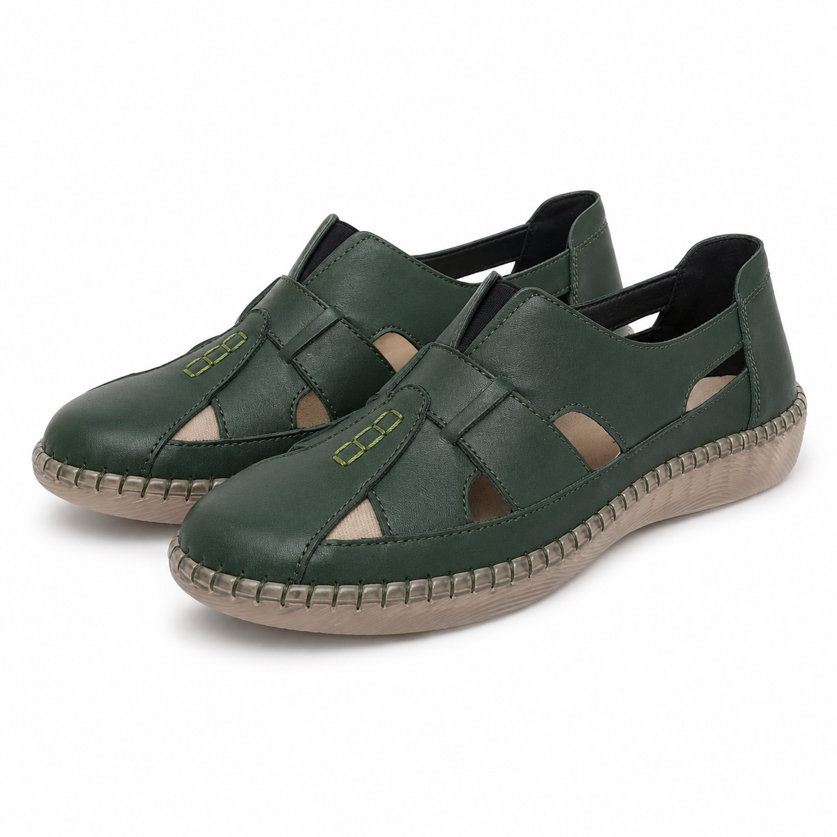 PANTOFI PERFORATI CASUAL DAMA CASPIAN 4139 VERZI