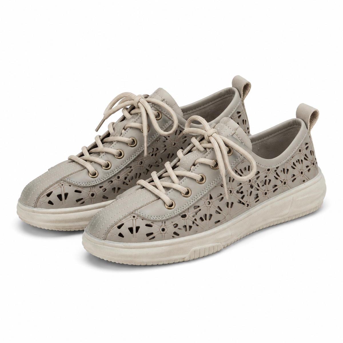 PANTOFI PERFORATI CASUAL DAMA FORMAZIONE 98088 LIGHT GRAY