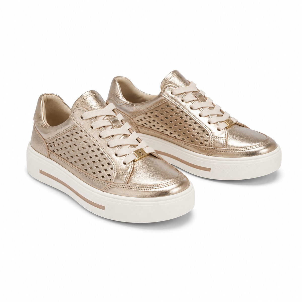 PANTOFI PERFORATI DAMA CAPRICE 23719-44 PLATIN METAL