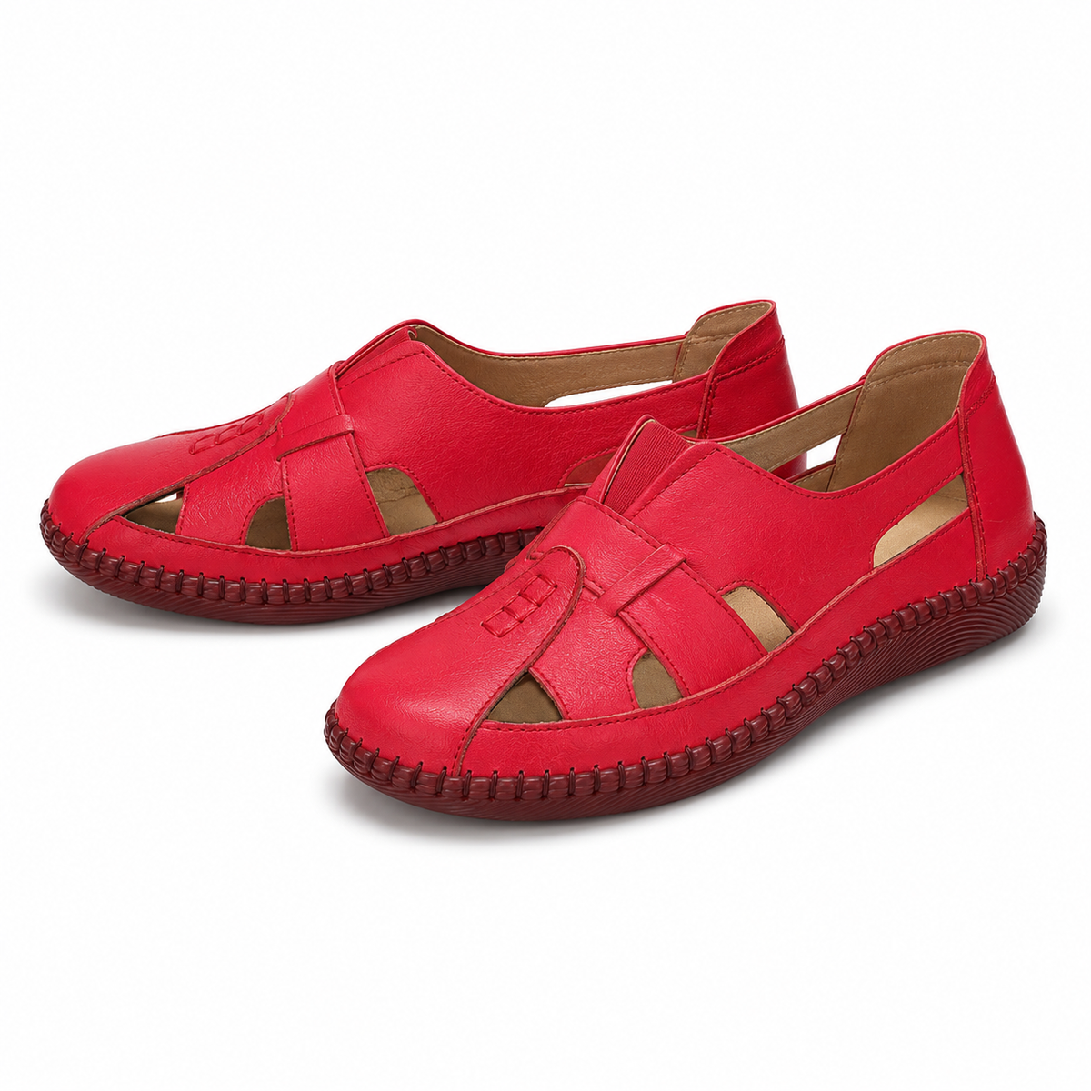 PANTOFI PERFORATI DAMA CASPIAN 4139 ROSII
