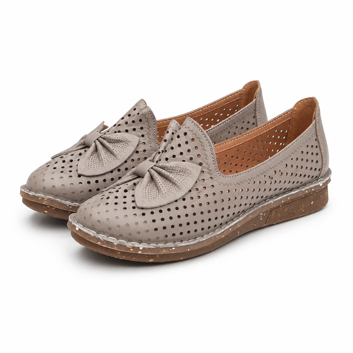 PANTOFI PERFORATI DAMA DOGATI 101131-1 GREJ