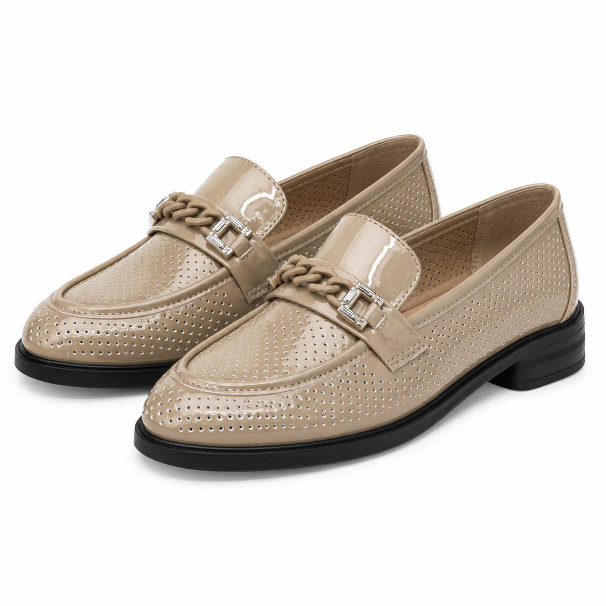 PANTOFI PERFORATI DAMA FORMAZIONE 3092 KAKI LAC