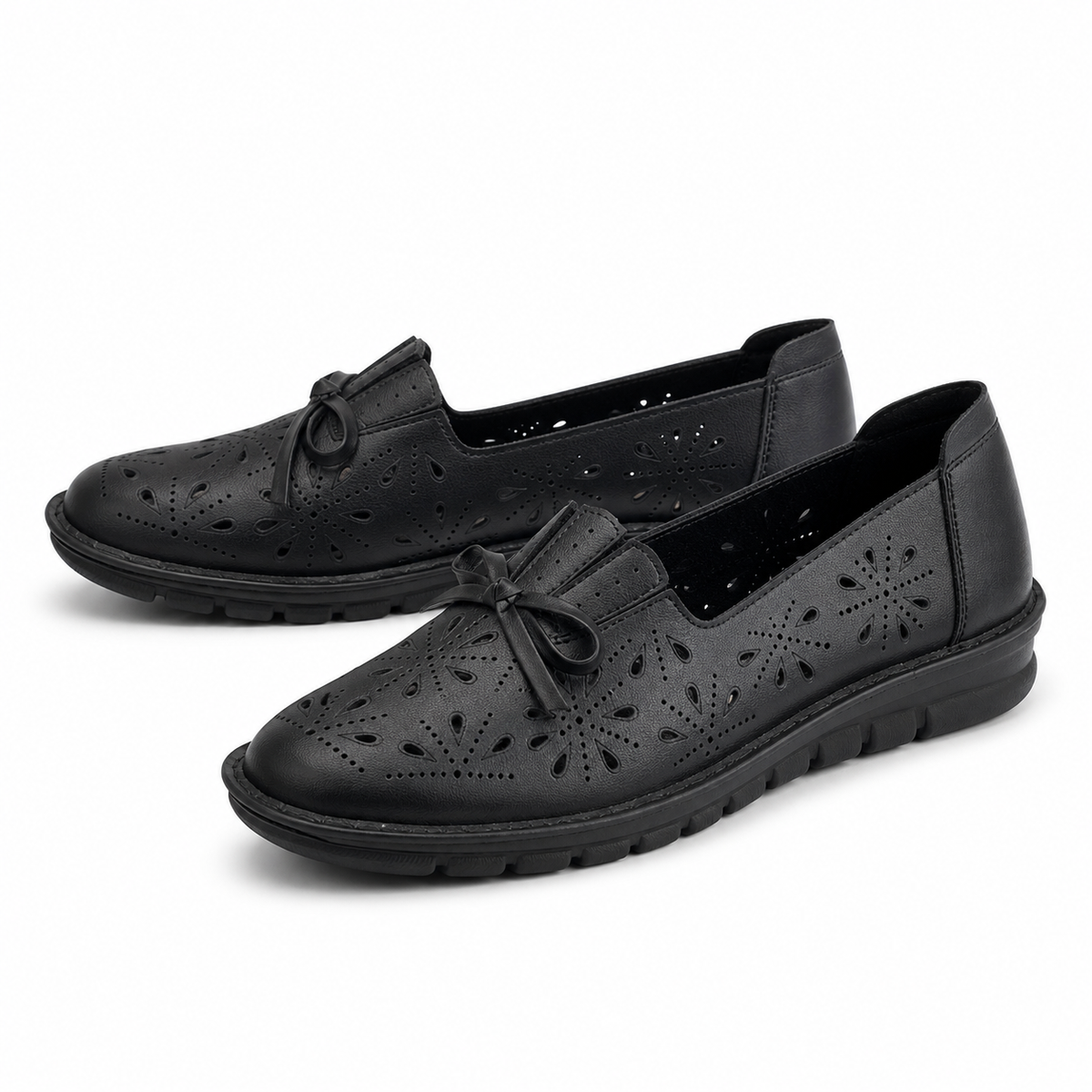 PANTOFI PERFORATI DAMA FORMAZIONE J0525 NEGRU