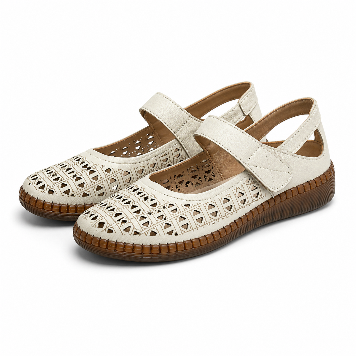 PANTOFI PERFORATI DAMA FORMAZIONE S9686 CREM