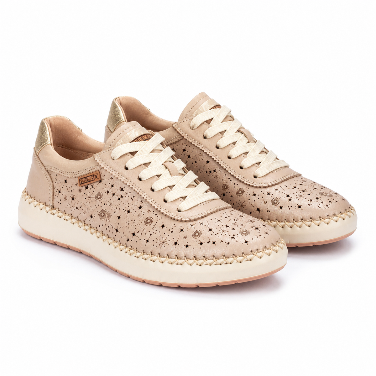 PANTOFI PERFORATI DAMA PIKOLINOS W6B-6515CPC1 BEJ MARFIL