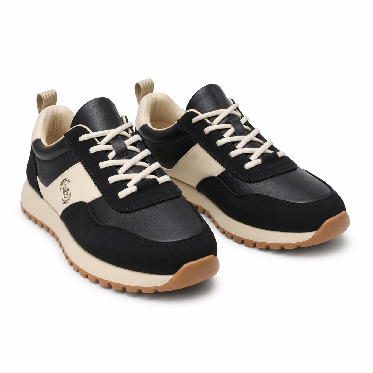 PANTOFI SPORT BARBATI FRANCO GERARDO 5309 NEGRU/CREM