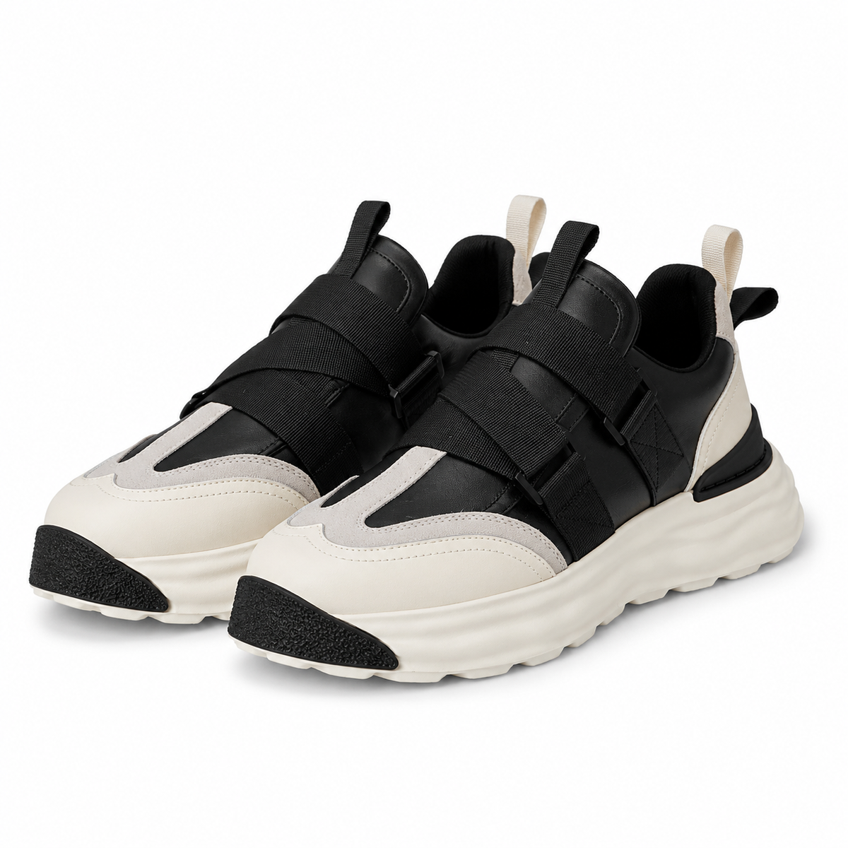 PANTOFI SPORT BARBATI FRANCO GERARDO 8326 NEGRI + OFF WHITE