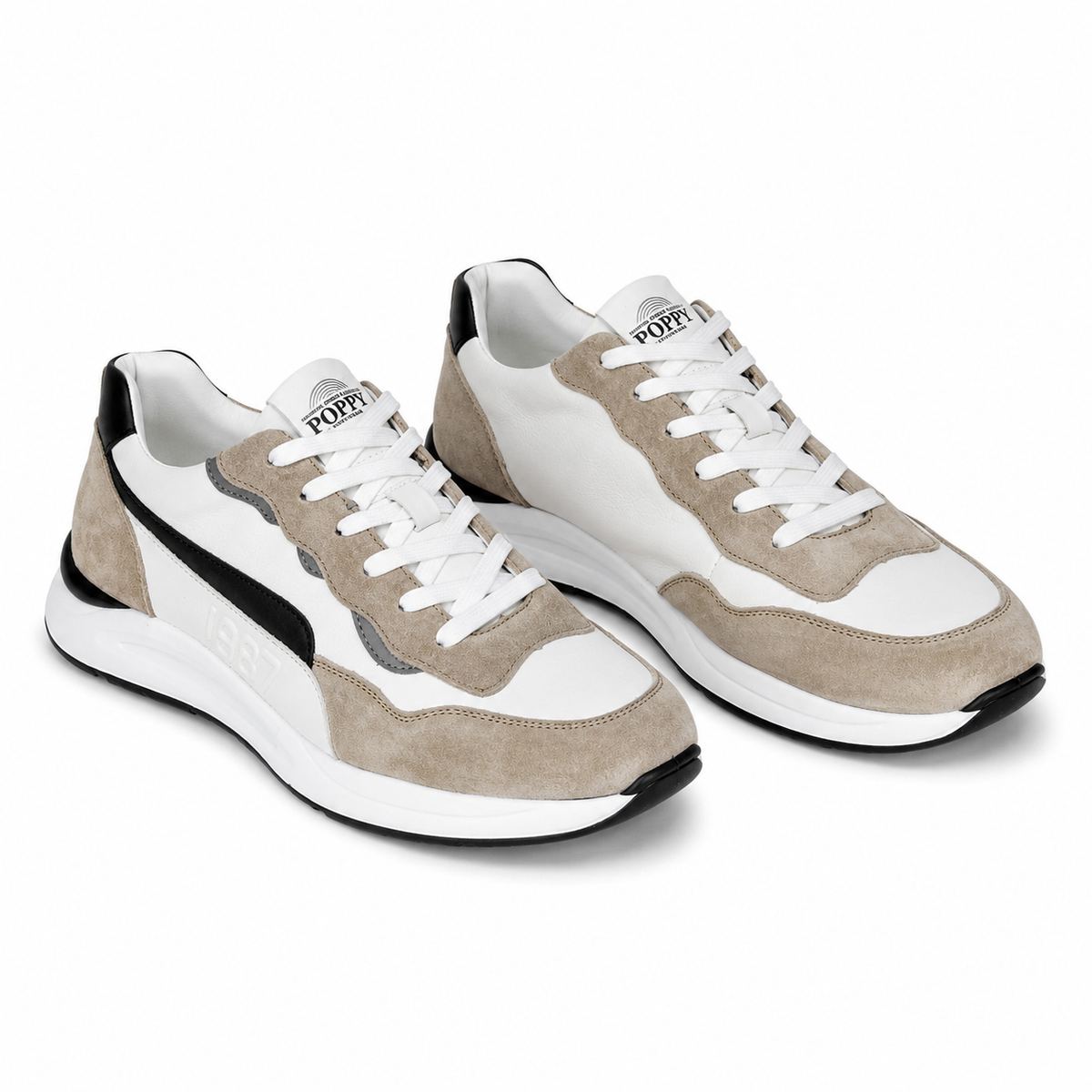 PANTOFI SPORT BARBATI FRANCO GERARDO A11203 ALBI + BEJ