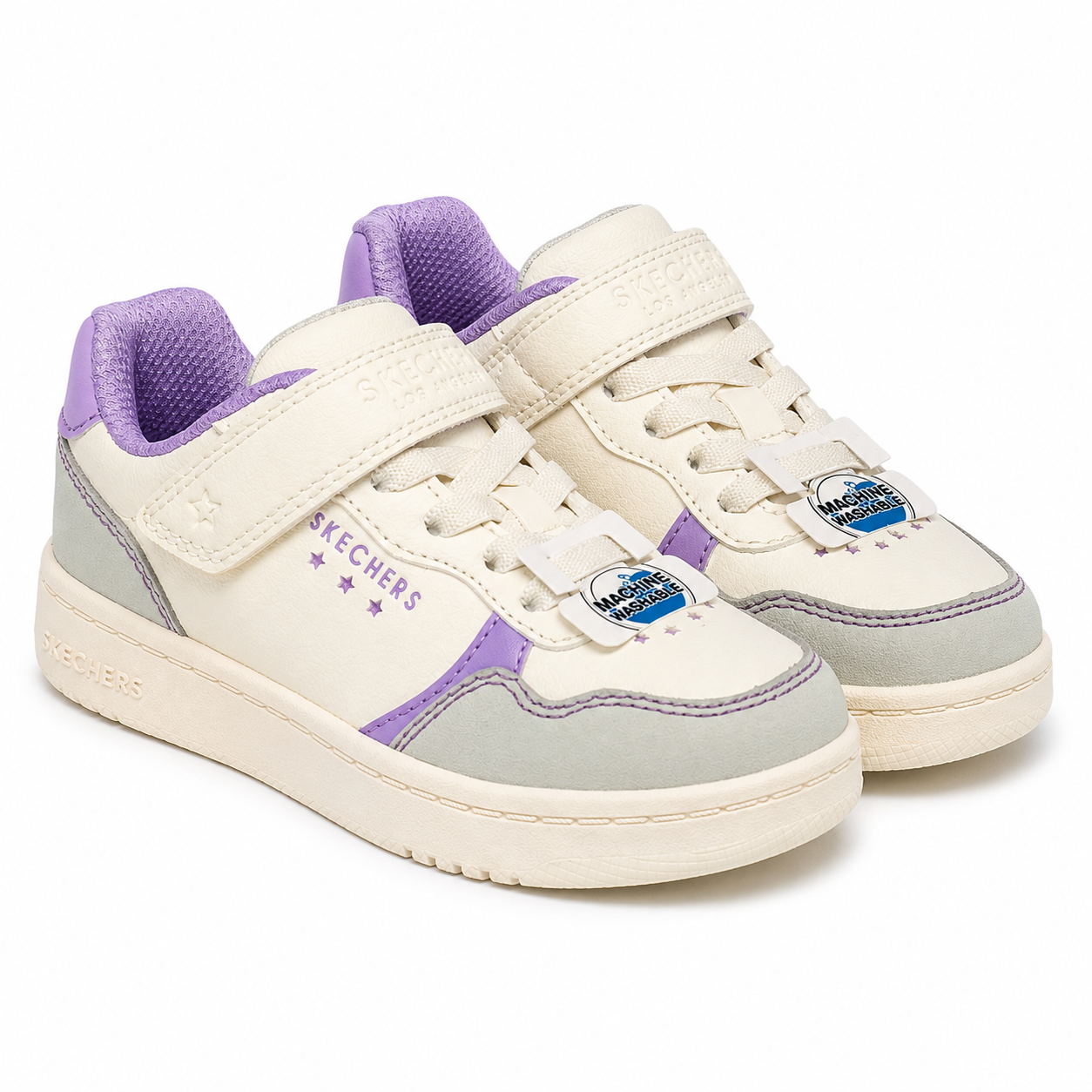 Pantofi Sport Copii Skechers 310239L Quick Street Star Charm - Crem/gri/lila
