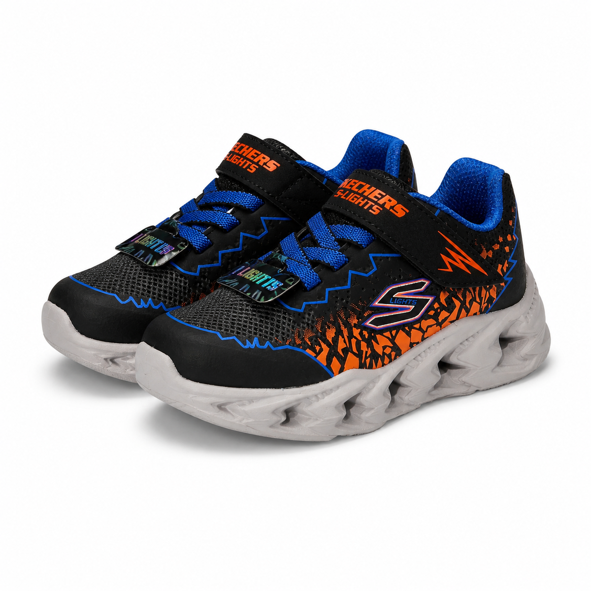 PANTOFI SPORT COPII SKECHERS 400603N BBOR NEGRU + ORANGE