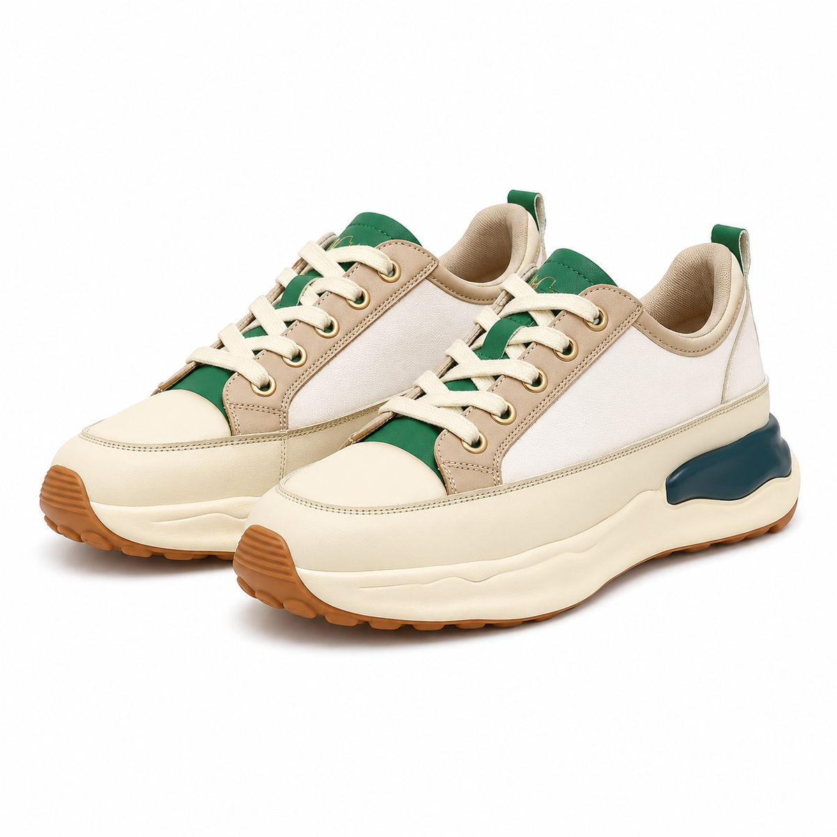 PANTOFI SPORT DAMA FRANCO GERARDO 18001-3 ALBI CU VERDE