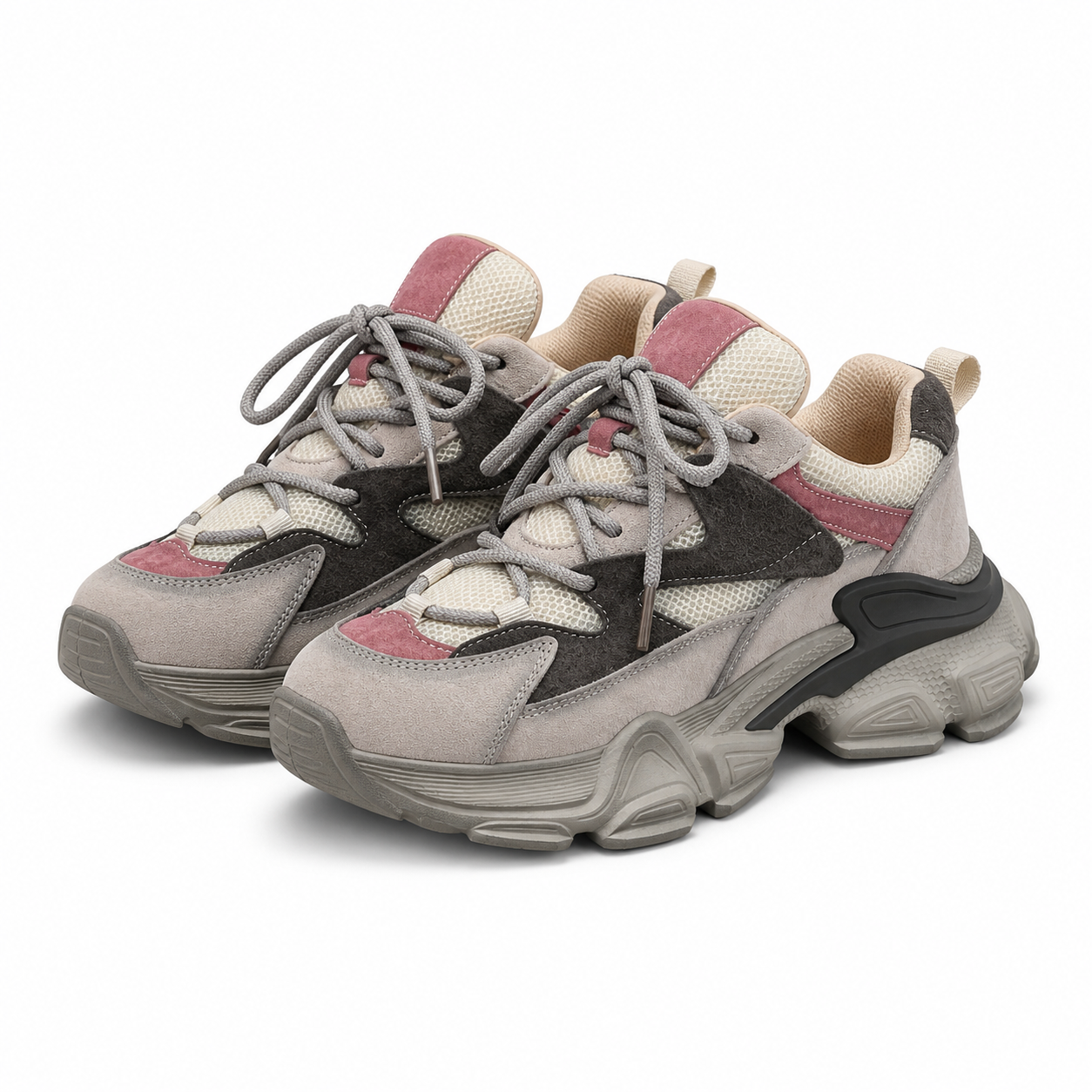 PANTOFI SPORT DAMA FRANCO GERARDO HY5798 LIGHT GREY CU ROZ