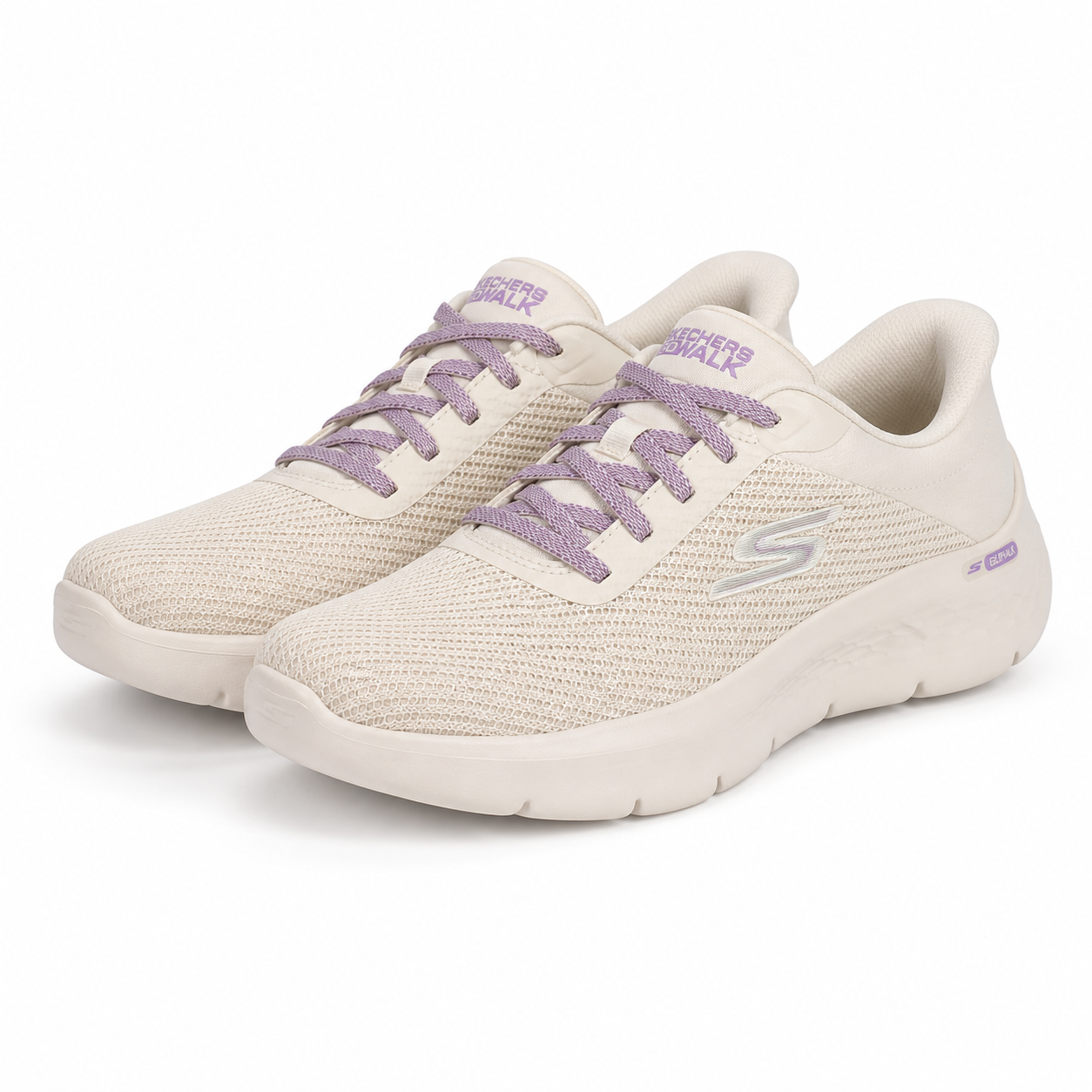 PANTOFI SPORT DAMA SKECHERS 125516 OFWT CREM/LILA