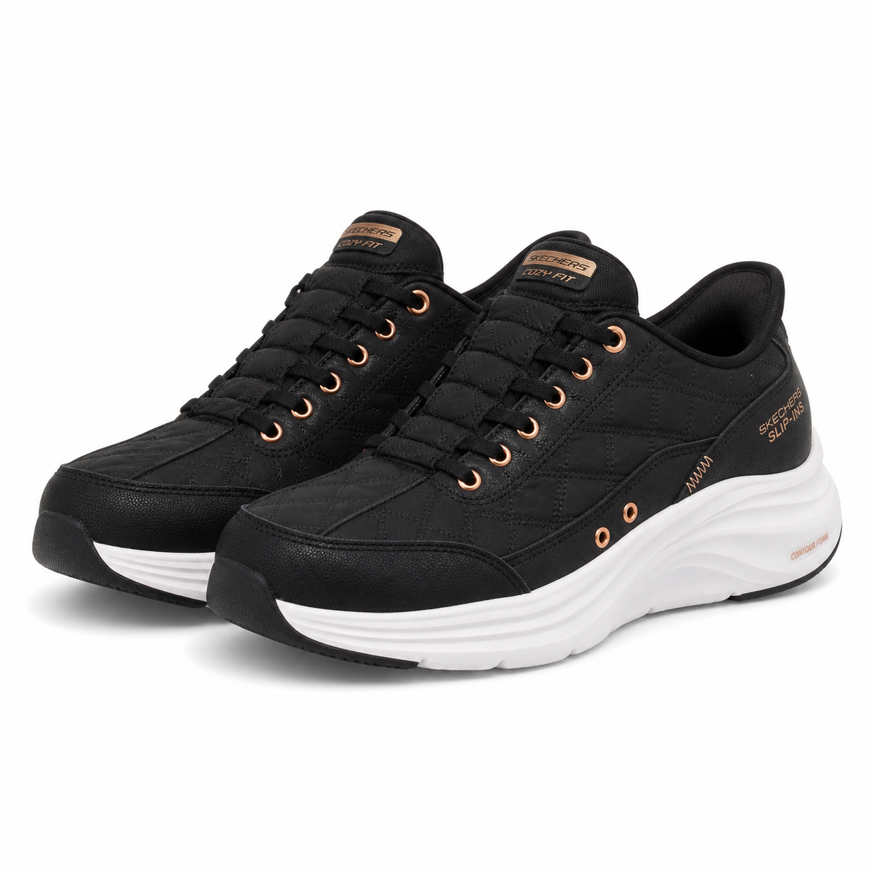 Pantofi Sport Damă Skechers 150413 Bkrg Negru - Textil