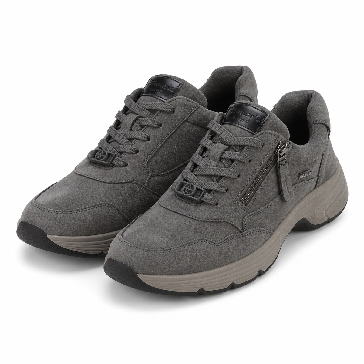 PANTOFI SPORT DAMA TAMARIS 83704-45 GRI ANTRACIT VELUR
