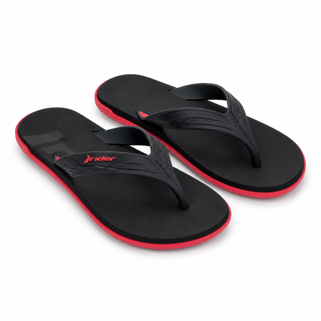 PAPUCI BARBATI RIDER R W THONG 12224-AU541 NEGRI CU ROSU