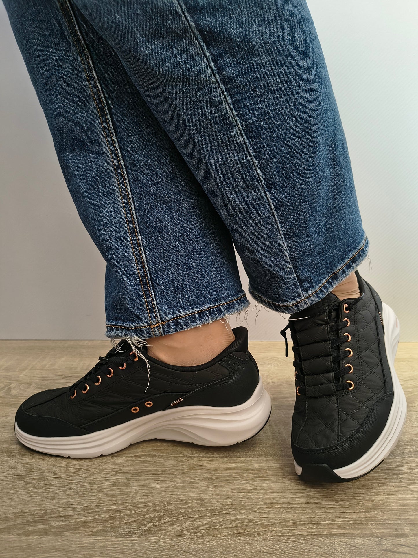 Pantofi Sport Damă Skechers 150413 Bkrg Negru - Textil
