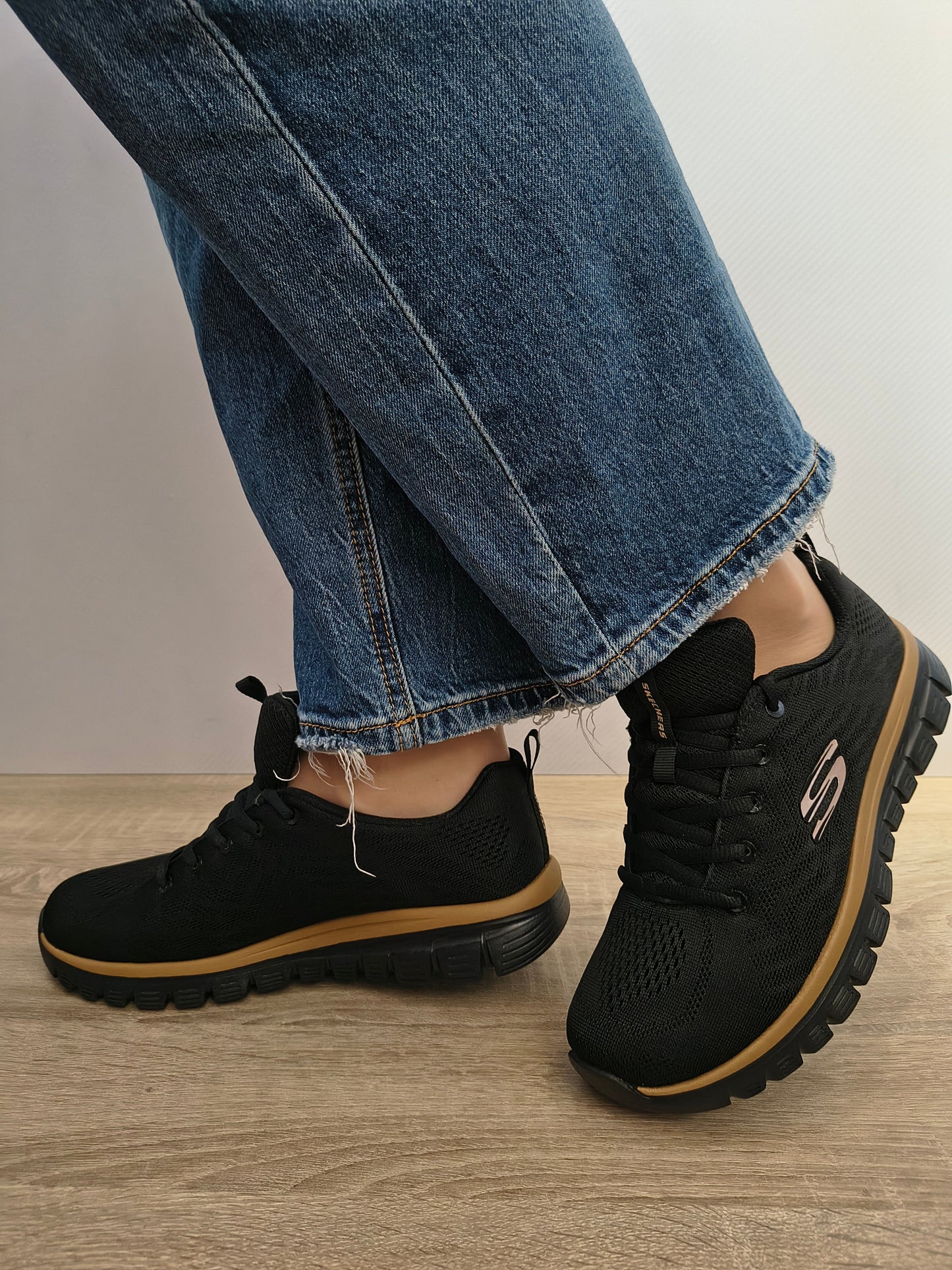 PANTOFI SPORT DAMĂ SKECHERS 12615 BKRG NEGRU