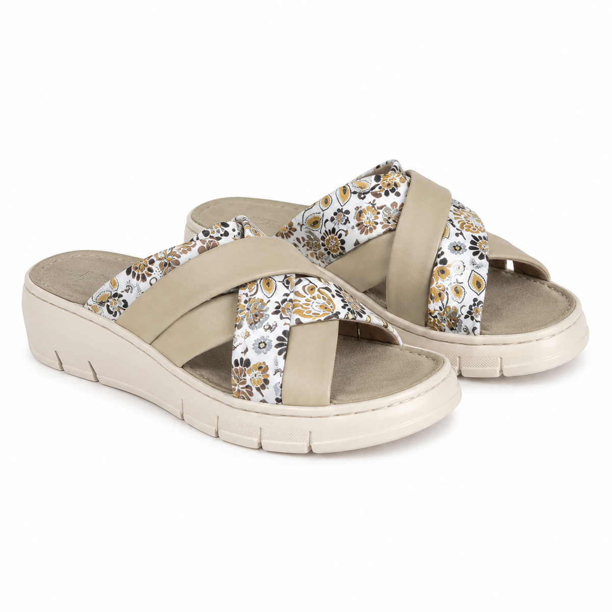 SABOTI CASUAL DAMA BIO FLEX FR-403 OLIVE CU FLORAL