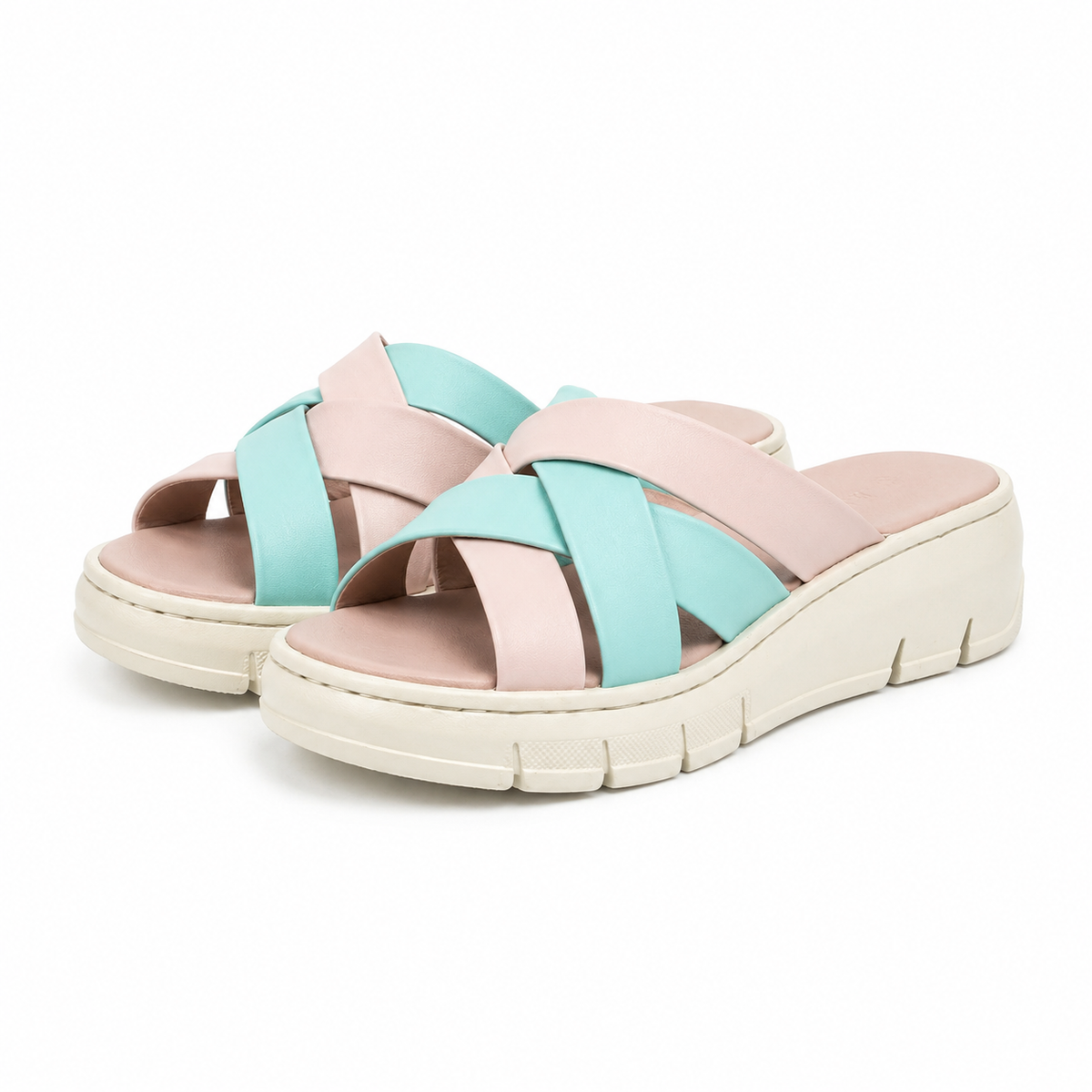 SABOTI CASUAL DAMA BIO FLEX FR-403 ROZ CU BLEU TURCOAZ