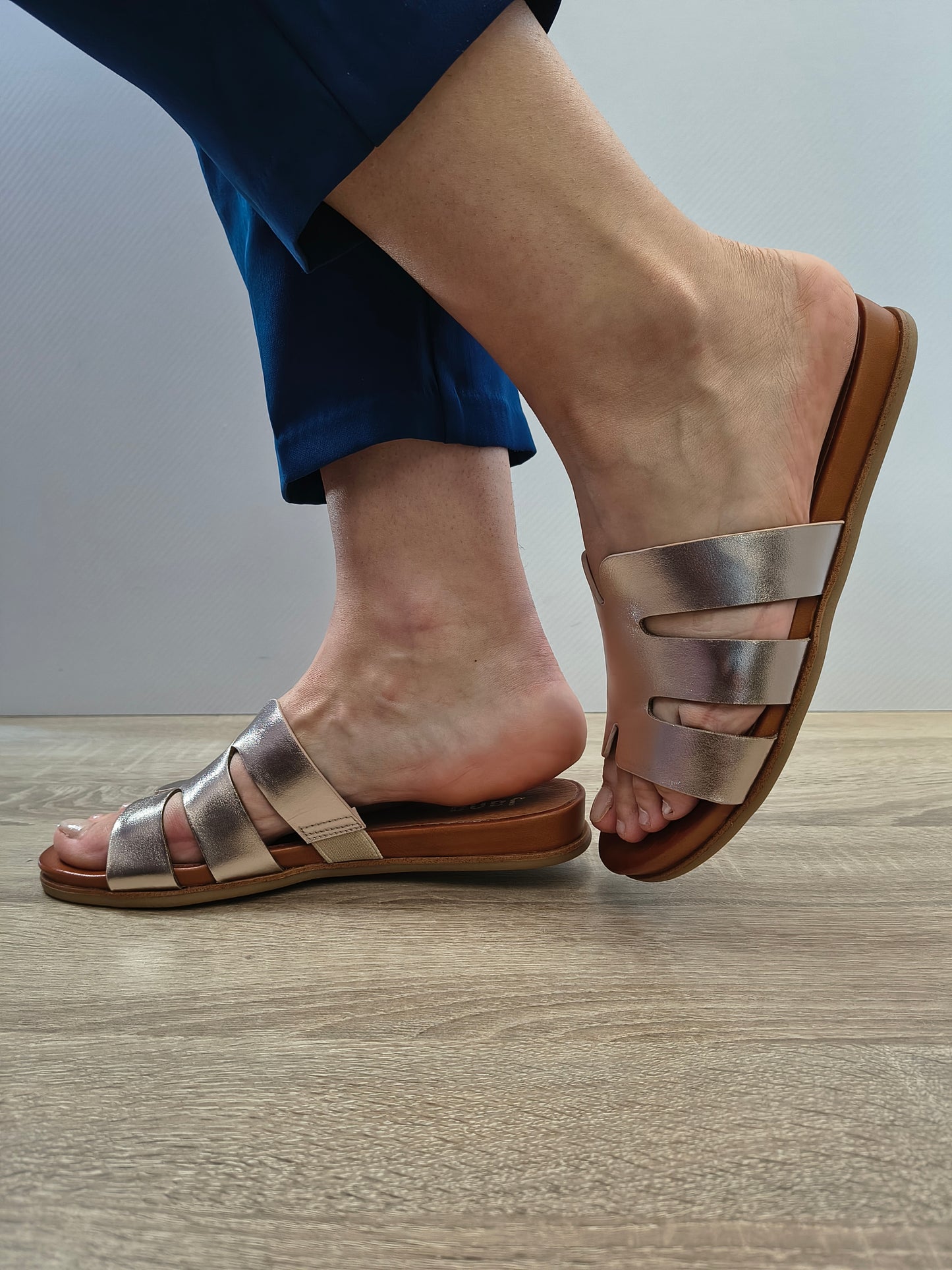 Saboti Casual Damă Jana 27166-44 954 Gold Champagner - Piele Ecologică - vedere 5