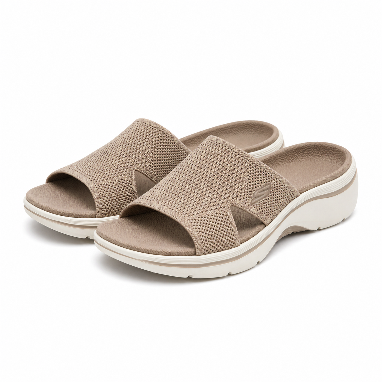 Saboti Casual Damă Skechers 140865 Tan Bej - Textil