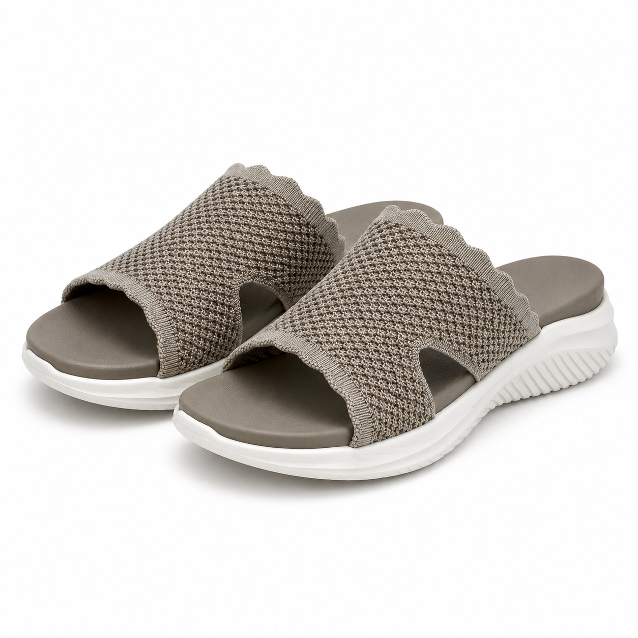 Saboti Casual Damă Skechers 164055 Tpe Taupe - Textil