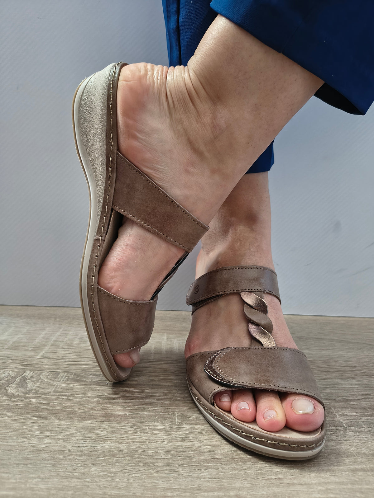 Saboti Casual Damă Suave 0969T Taupe - Piele Naturală - vedere 4