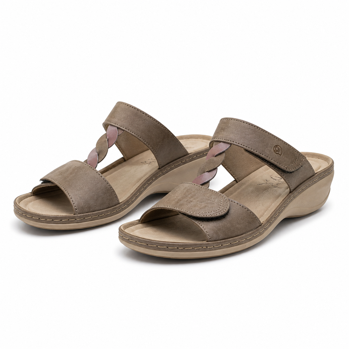Saboti Casual Damă Suave 0969T Taupe - Piele Naturală