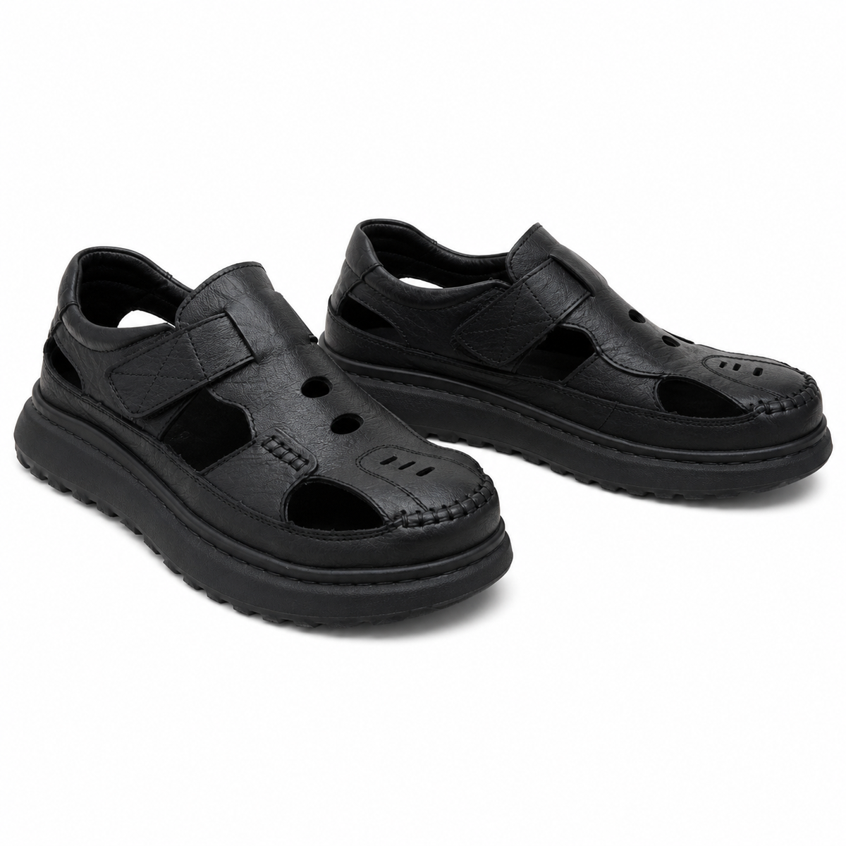 SANDALE CASUAL BARBATI MELS 99616 NEGRU
