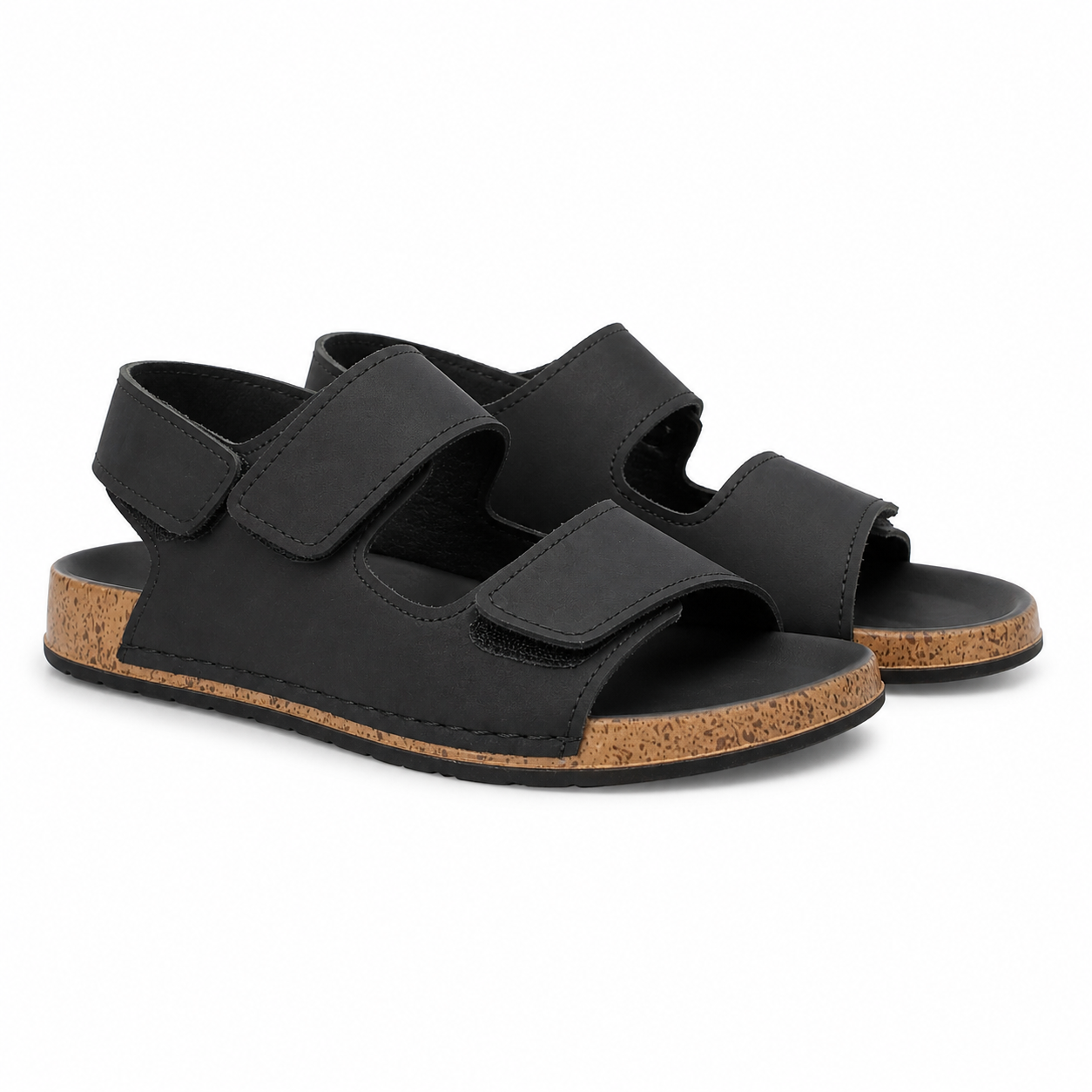 Sandale Casual Bărbați Otter 580020C 01-N Negru Nubuck - Piele Naturală Nubuck
