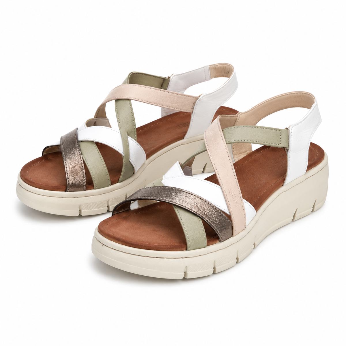 SANDALE CASUAL DAMA BIO FLEX FR-402 ALBE + COMB