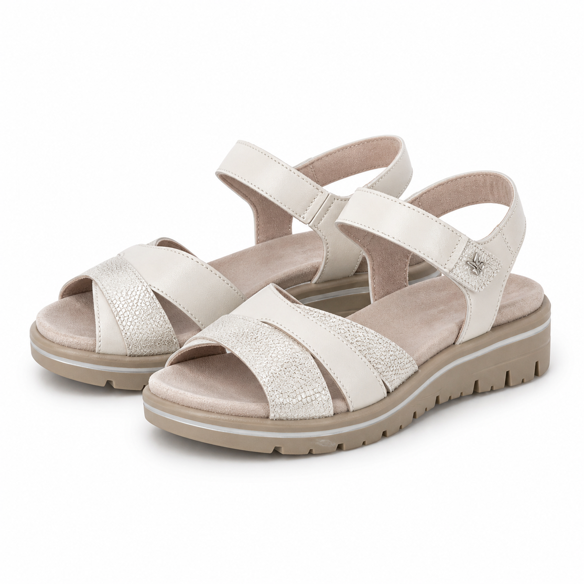SANDALE CASUAL DAMA CAPRICE 28713-44 BEJ DESCHIS + COMB