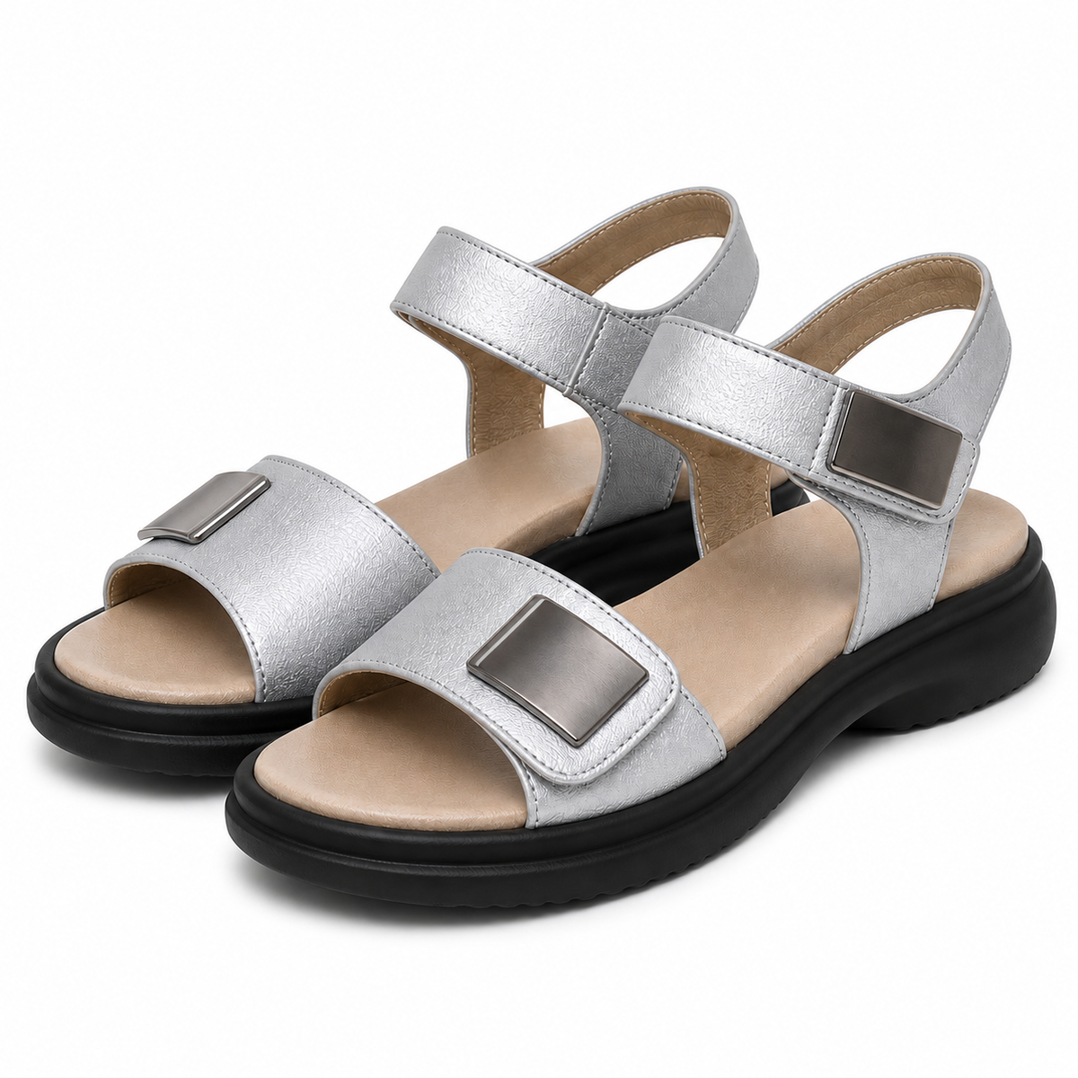 Sandale Casual Damă Formazione 1028 Grey - Piele Naturală