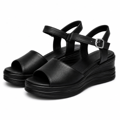 Sandale Casual Damă Formazione 8701-1 Negru - Piele Naturală