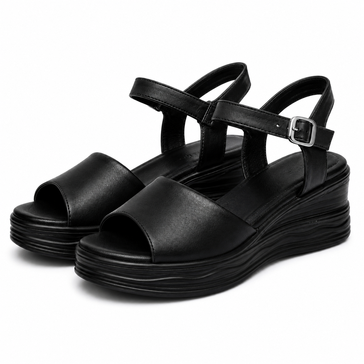 Sandale Casual Damă Formazione 8701-1 Negru - Piele Naturală