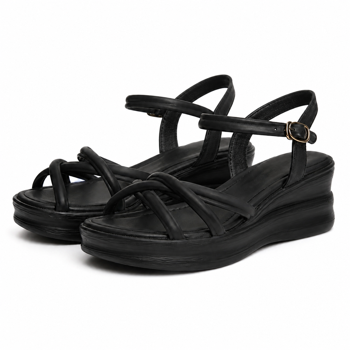 Sandale Casual Damă Formazione 991-1 Negru - Piele Naturală