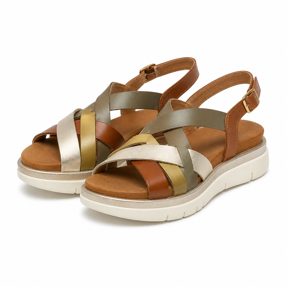 SANDALE CASUAL DAMA PIKOLINOS W4N-0650C1 BRANDY + CIT