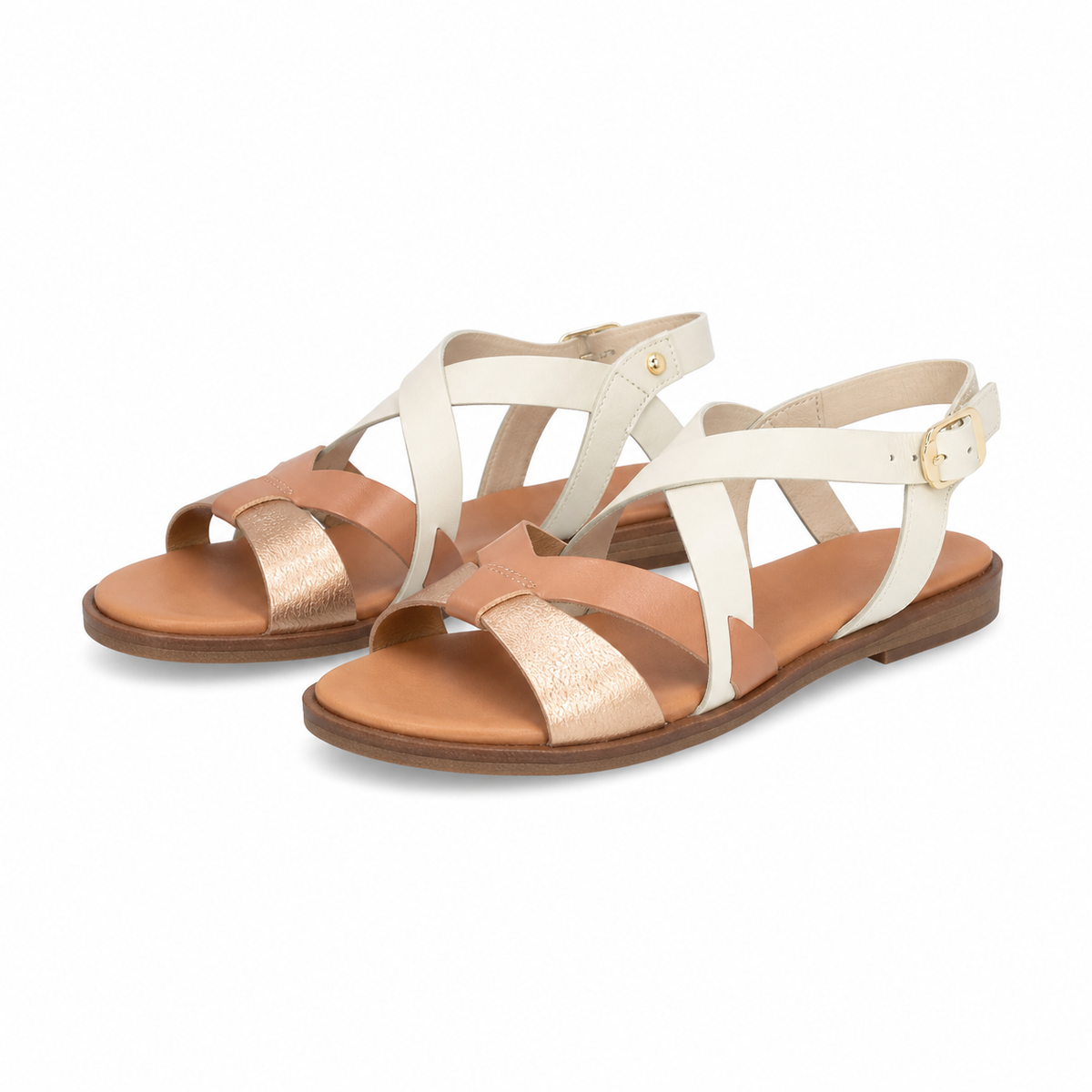 SANDALE CASUAL DAMA PIKOLINOS W8Q-0894C2 MARO + BEJ + AURIU