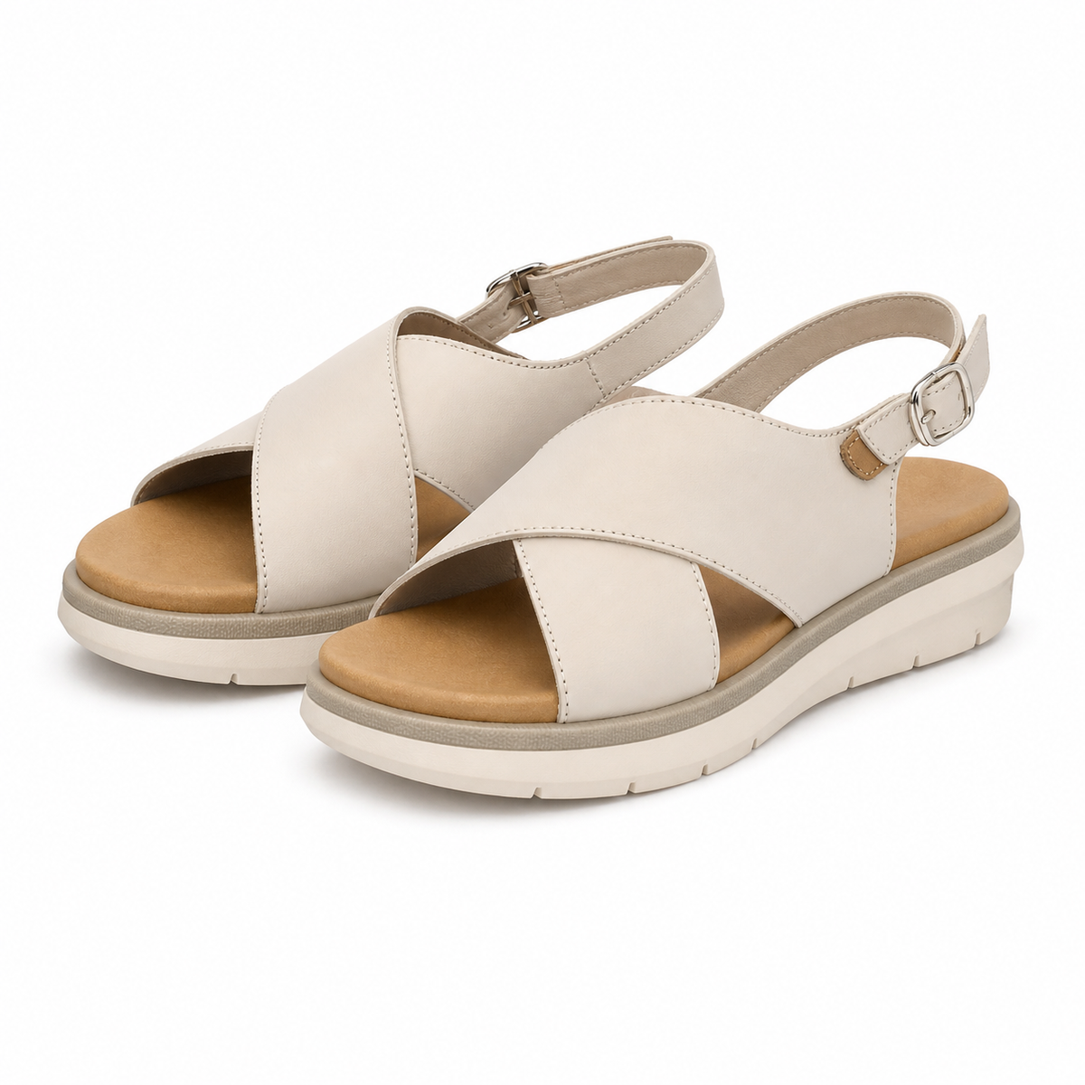SANDALE CASUAL DAMA REMONTE D2K56-60 BEJ