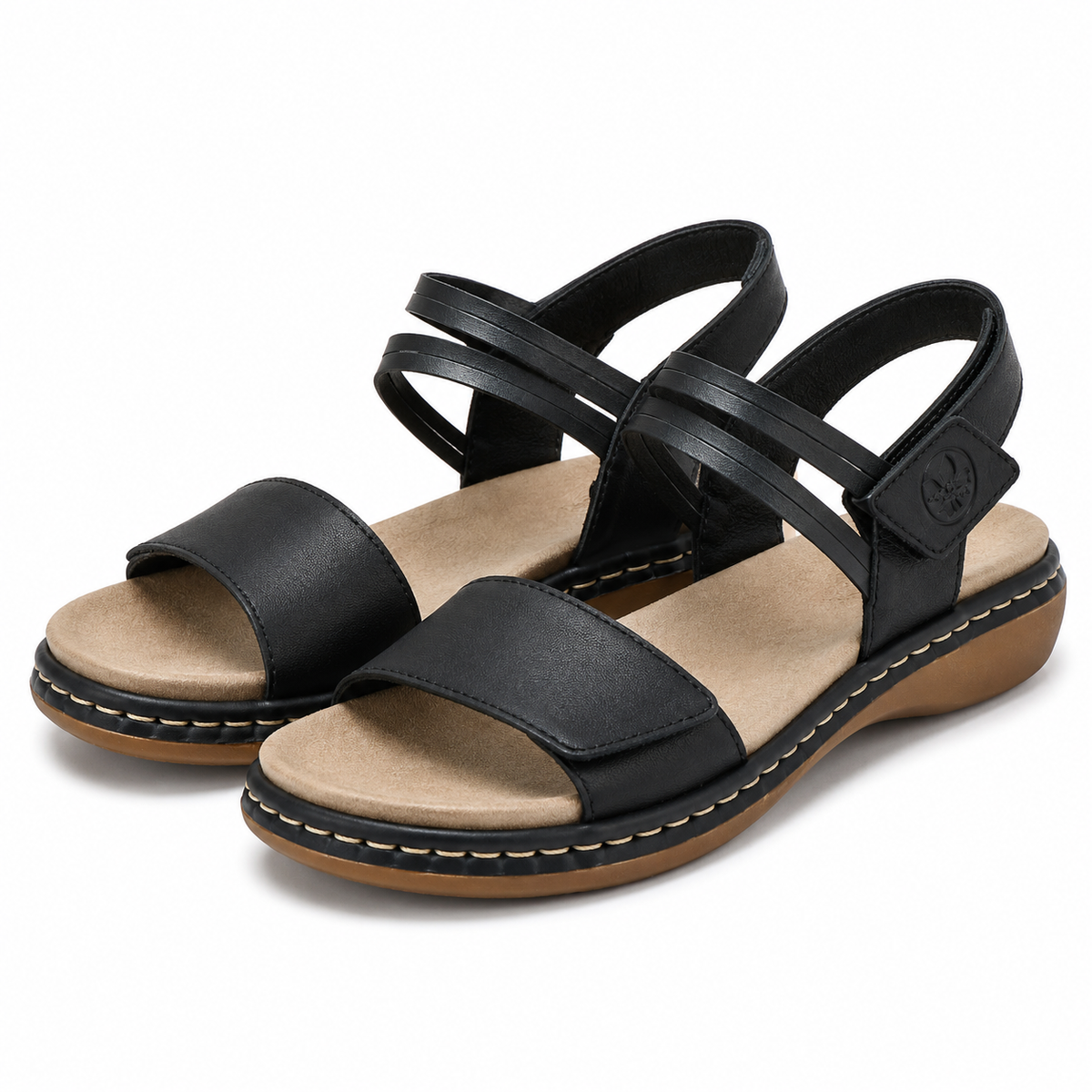 SANDALE CASUAL DAMA RIEKER 65964-00 NEGRE