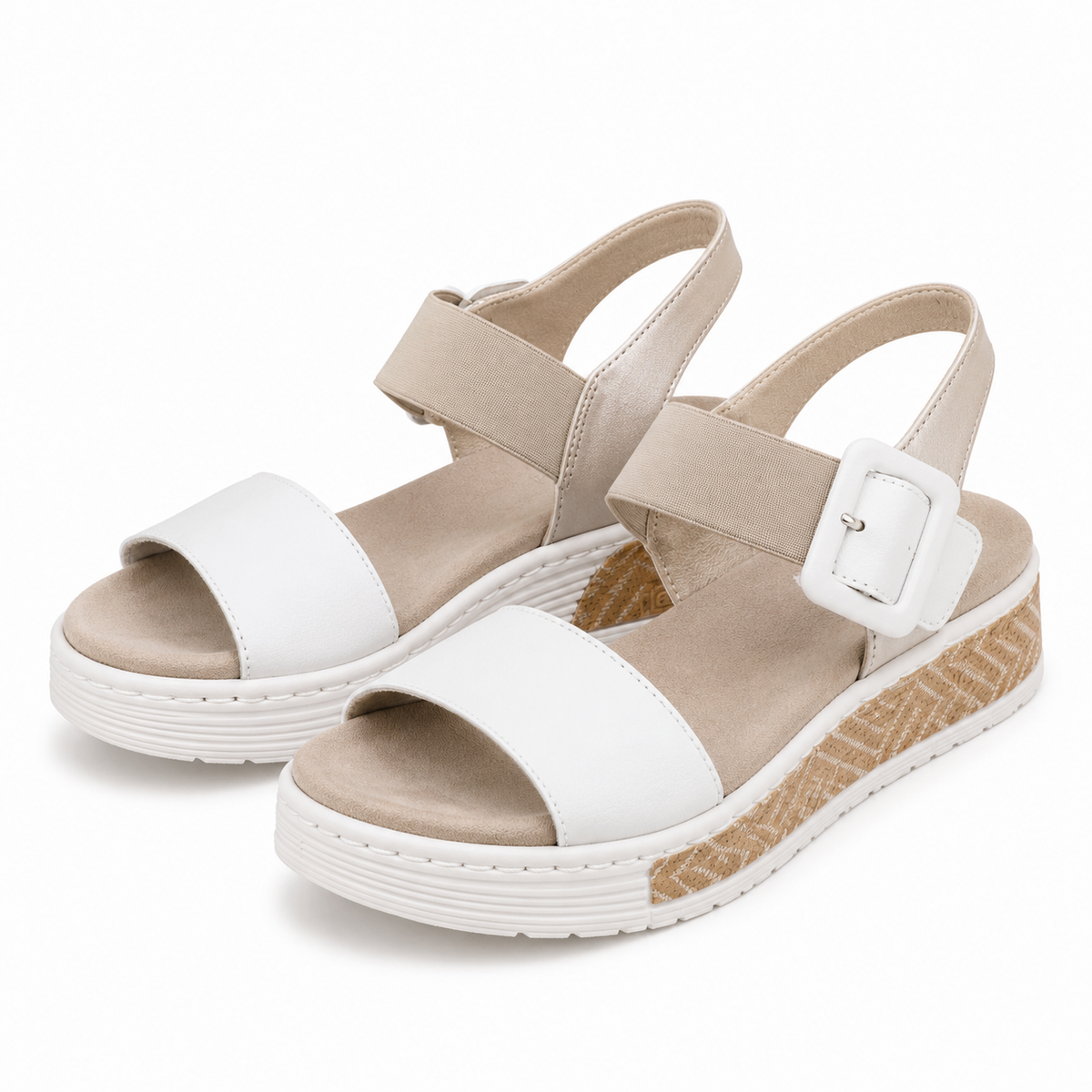 SANDALE CASUAL DAMA RIEKER V9161-80 ALBE + COMB